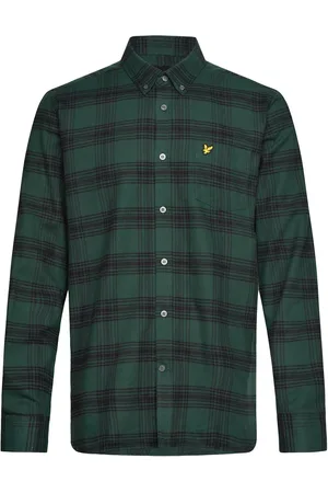Lyle & Scott Tonal Check Flannel Shirt Green