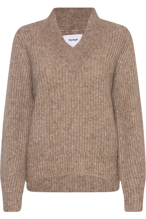 Numph Nuzindi V-Neck Pullover Brown
