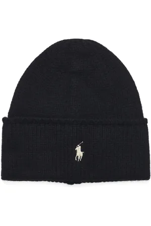 Ralph Lauren Cable-Knit Merino Wool Beanie Black