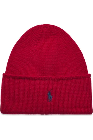 Ralph Lauren Cable-Knit Merino Wool Beanie Red