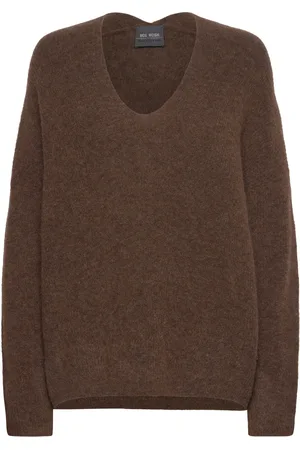 Mos Mosh Thora V-Neck Knit Brown