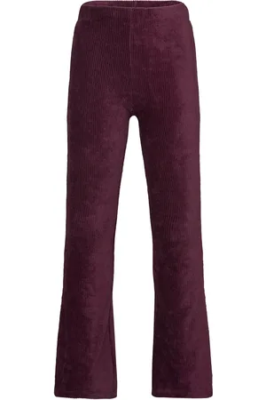Lindex Leggings Flare Cord Tricot Burgundy