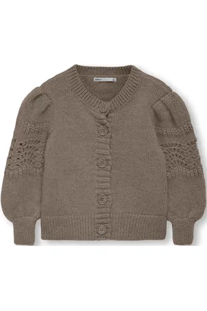 ONLY Kmgkaren Ls O-Neck Cardigan Knt Brown