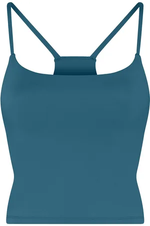 GIRLFRIEND COLLECTIVE Float Willa Strappy Tank Blue