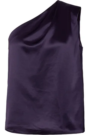 Ahlvar Gallery Elle Satin Tank Purple