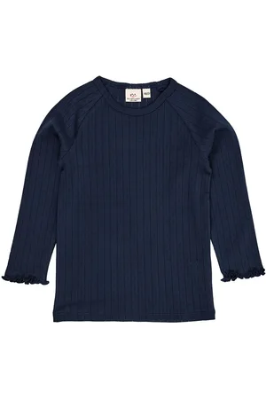 Copenhagen Colors Pointelle Junior Ls Tee Navy