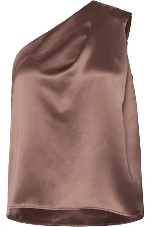 Ahlvar Gallery Elle Satin Tank Brown