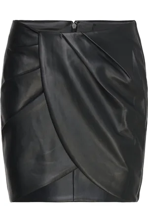 ROTATE Draped Mini Skirt Black