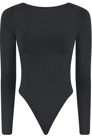 GIRLFRIEND COLLECTIVE Ava Scoop Back Bodysuit, Thong Black