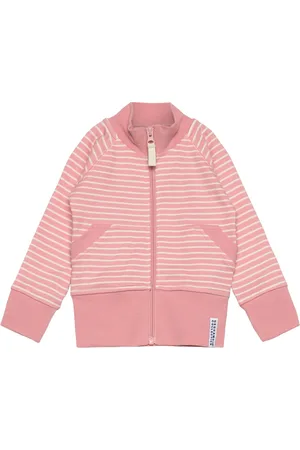Geggamoja Zip Sweater Pink/Offwhite 06 74/80 Pink