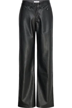 Ahlvar Gallery Aina Pu Leather Trousers Black