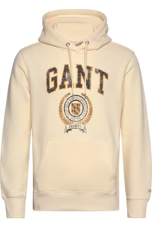 GANT Front Graphic Sweat Hoodie Cream