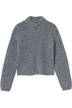 LMTD Nlfnulo Ls Short Knit Cardigan Grey