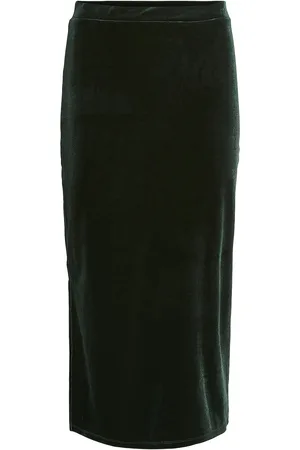 VILA Vivelma Velour Skirt/Dc Black