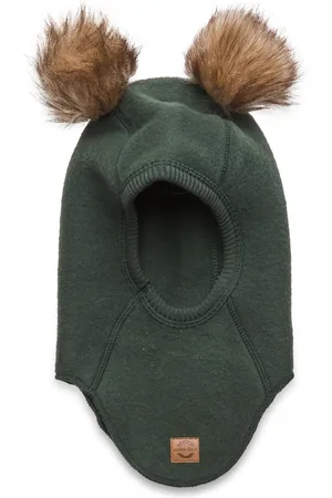 Mikk-Line Wool Fullface W. Pom Pom Green