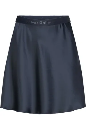 Ahlvar Gallery Hana Short Satin Skirt Navy