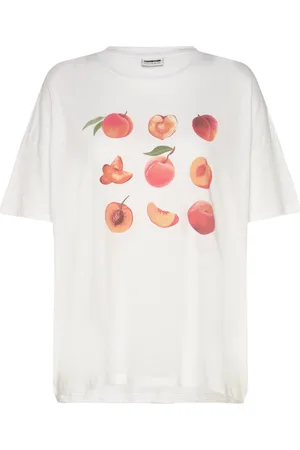 Noisy May Nmida S/S Pizza T-Shirt Fwd Lab White