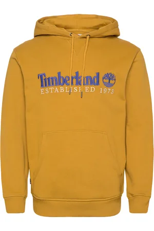 Timberland Established 1973 Embroidery Logo Brush Back Hoodie Chai Tea Yellow