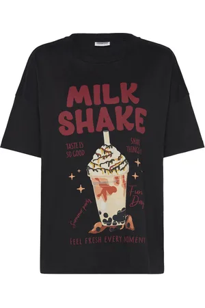 Noisy May Nmida S/S Pizza T-Shirt Fwd Lab Black