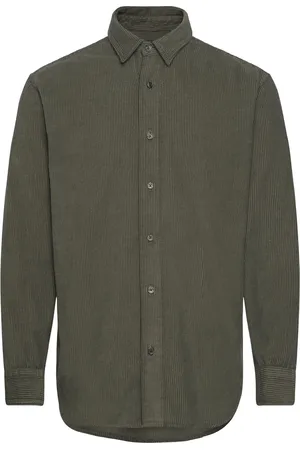 Mads Norgaard Classic Cord Malte Shirt Green