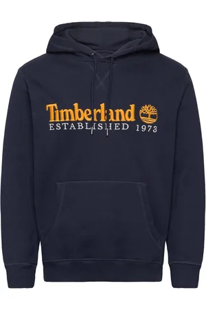 Timberland Established 1973 Embroidery Logo Brush Back Hoodie Dark Sapphire Navy