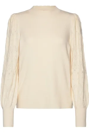 VERO MODA Vmmlim Ls Highneck Pullover Ga Cream