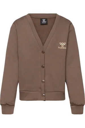Hummel Hmlt Sweat Cardigan Brown
