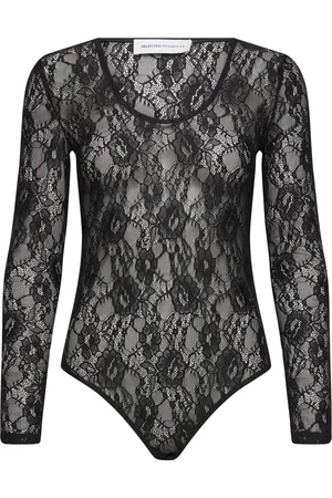 SELECTED Slfaria Ls Lace Body Black