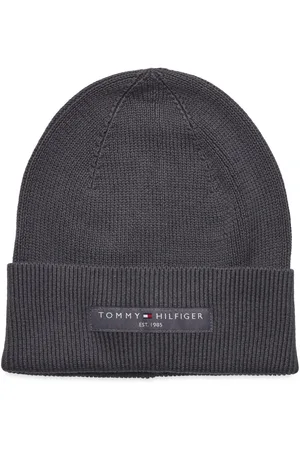 Tommy Hilfiger Th Foundation Cotton Beanie Grey