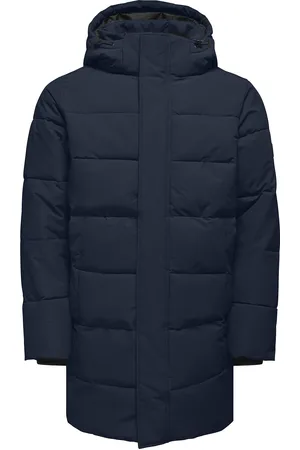 Only & Sons Onscarl Long Quilted Coat Otw Navy