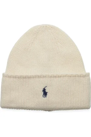 Ralph Lauren Cable-Knit Merino Wool Beanie Cream