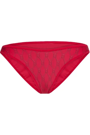 Tommy Hilfiger Cheeky High Leg Bikini Print Red