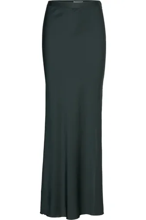 Ahlvar Gallery Hana Long Silk Skirt Green