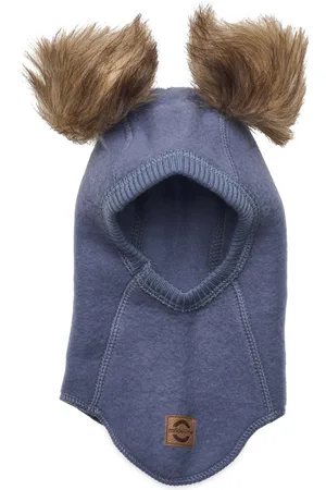 Mikk-Line Wool Fullface W. Pom Pom Blue
