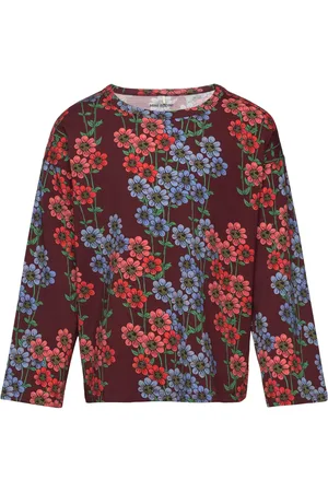 Mini Rodini Daisys Aop Ls Tee Red