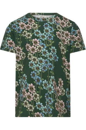 Mini Rodini Daisys Aop Ss Tee Green
