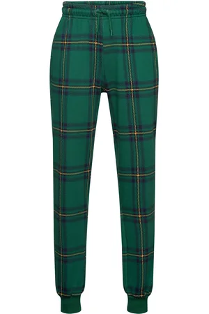 Mini Rodini Check Aop Sweatpants Green