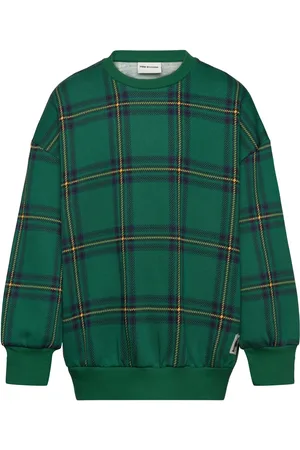 Mini Rodini Check Aop Sweatshirt Green