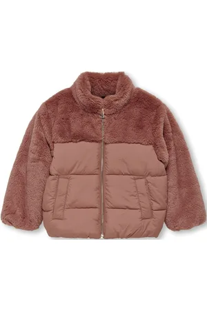 ONLY Kmgwanja Fur Puffer Mix Coat Otw Brown