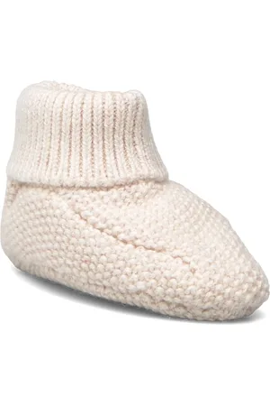 MANGO Knit Bootees Cream