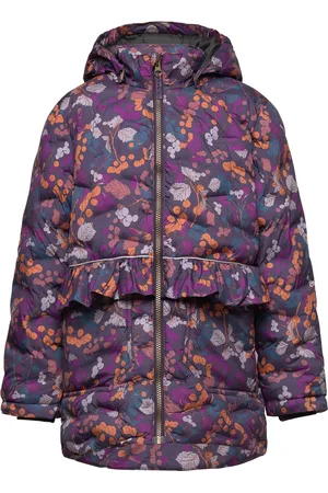 Mikk-Line Long Puffer Jacket Aop Rec. Navy