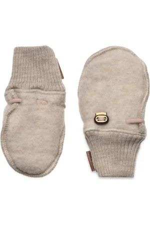 Mikk-Line Wool Mittens Cream