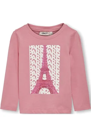 ONLY Kmgcelina Life Reg L/S City Top Box Jrs Pink