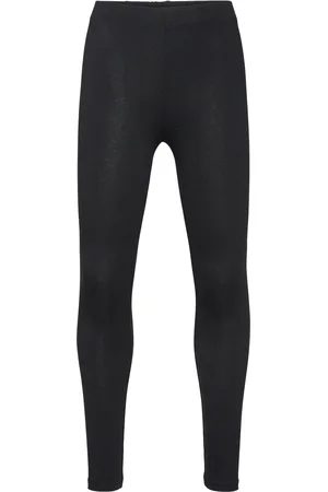 MANGO Essential Cotton Leggings Black