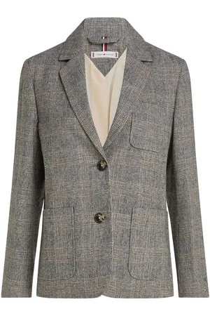 Tommy Hilfiger Wool Mix Check Sb Blazer Grey