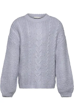 MANGO Braided Knitted Sweater Blue