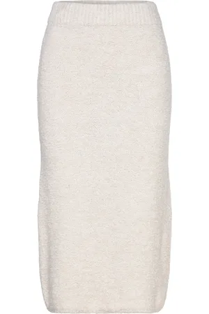 Object Objtolatya Knit Midi Skirt 135 White