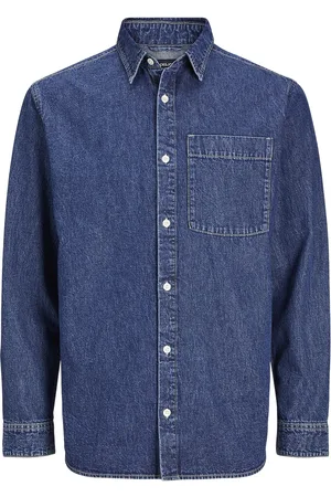 JACK & JONES Jjicreek Jjshirt L/S Wi 599 Jack & J S Blue