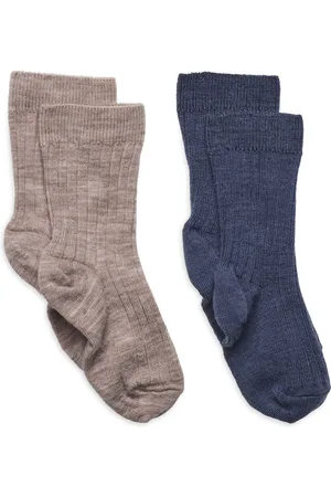 Lindex Sock 2 P Wool Knit Navy