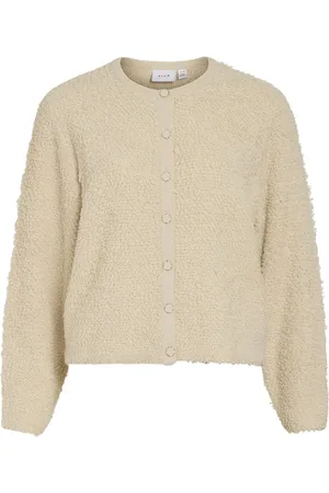 VILA Vipaza O-Neck L/S Knit Jacket Beige